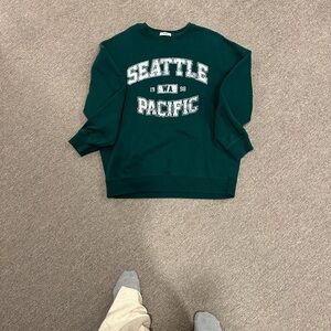 Garage Dark Green Graphic Sweatshirt